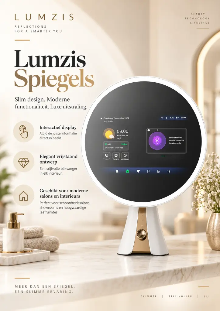 Luxe slimme spiegel voor moderne interieurs.webp